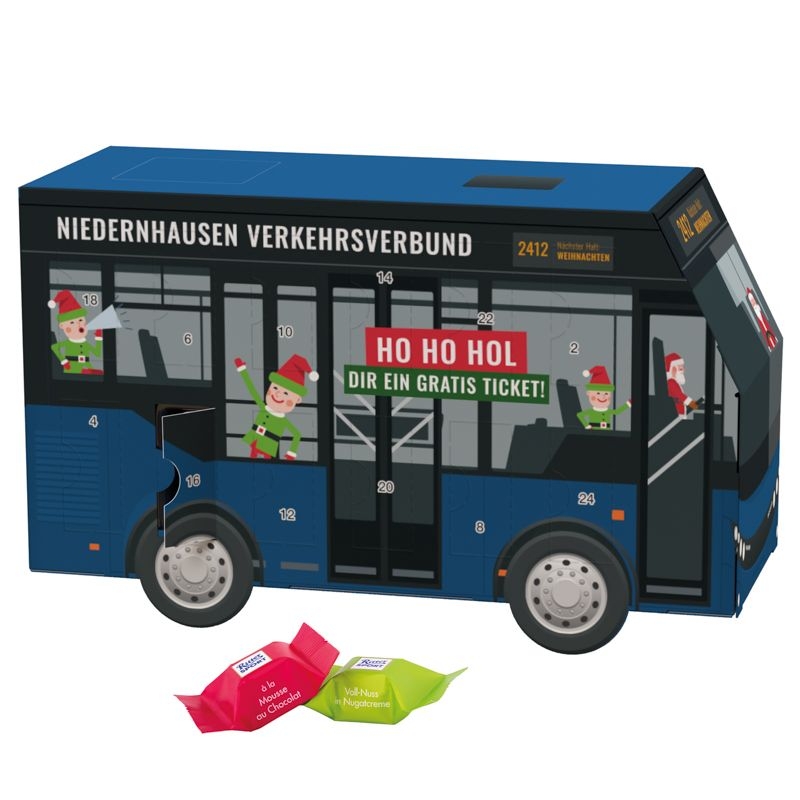 JG20131-1Adventskalender Bus Ritter SPORT_ Ritter Sport Schokowuerfel_ Motiv-Vorlage