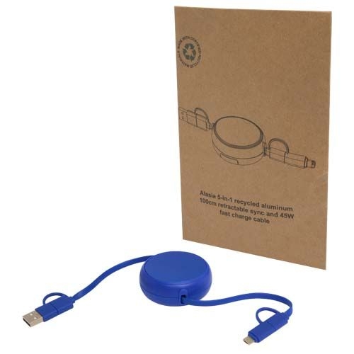 PF124420-2Alasia 100 cm 5-in-1 Kabel aus recyceltem Kunststoff und Aluminium_ einziehbar_ fuer Datenuebertragung