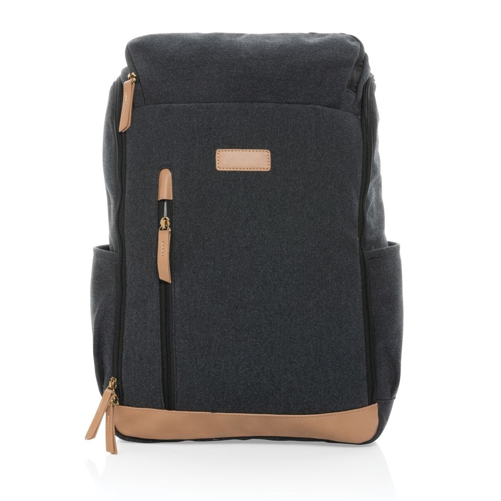 XDP760_24-1Impact AWARE™ 16 oz. r recyceltem canvas 15_ Laptop-Rucksack_ schwarz