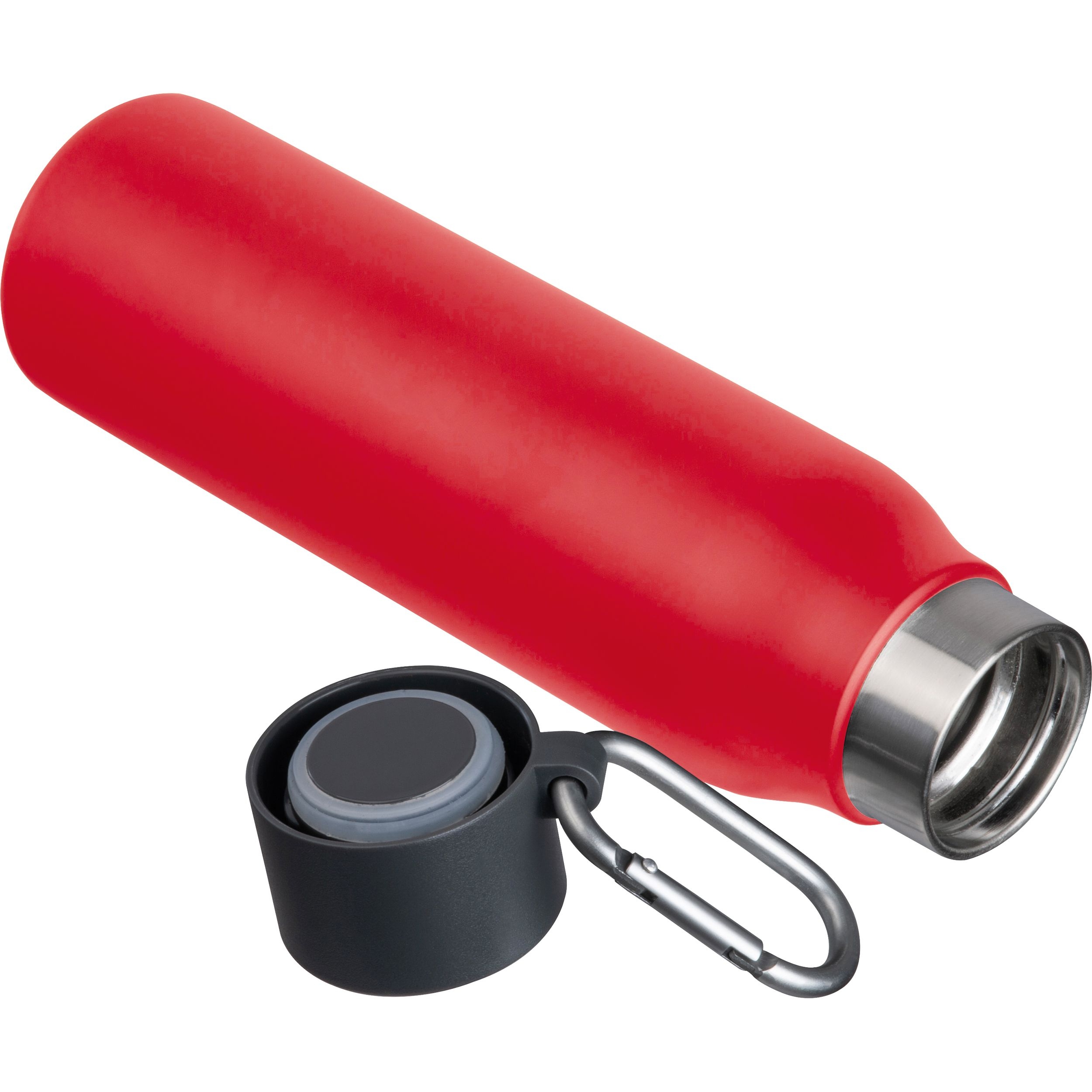 MA85236-05Vakuum Trinkflasche mit Karabiner_ 600ml ANNIE_ rot