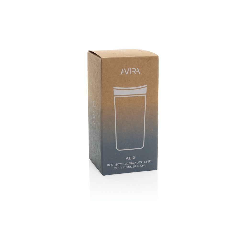 XDP438_10-25Avira Alix Klickbecher aus RCS rec. Stahl 400ml_ navy blau