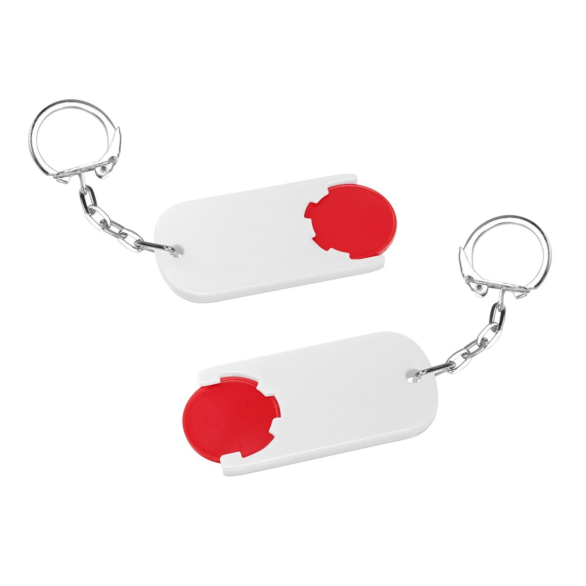 HE7439K-1-0Chiphalter mit 1€-Chip _Alpha_ rot_ weiss