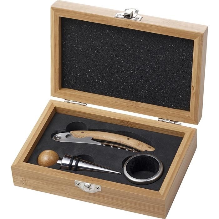 GI8721-11Weinset aus Bambus und Stahl Leonie_ brown