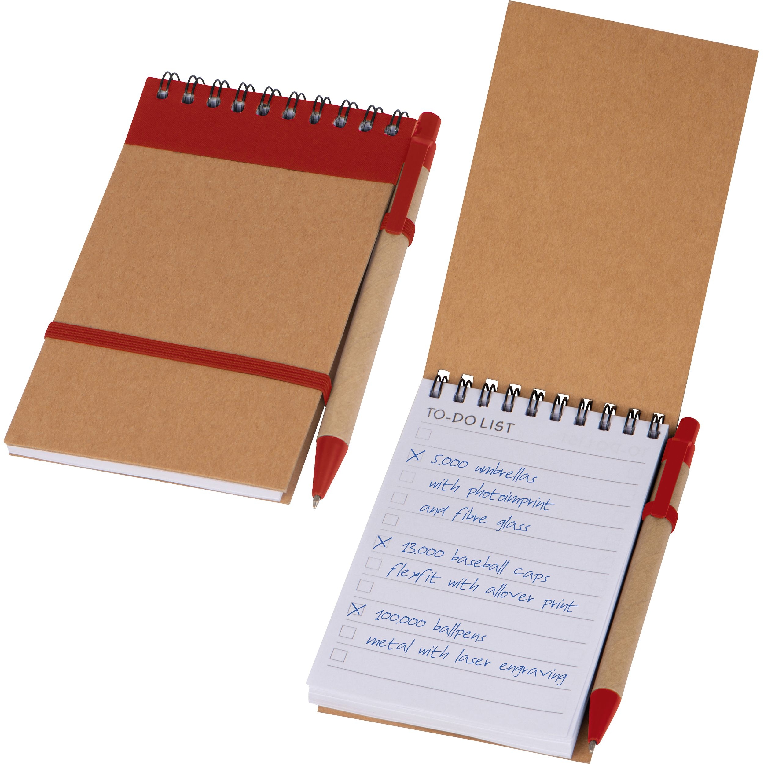 MA20497-05Ringbuch mit Kugelschreiber und _To do Liste_ EUGENIO_ rot