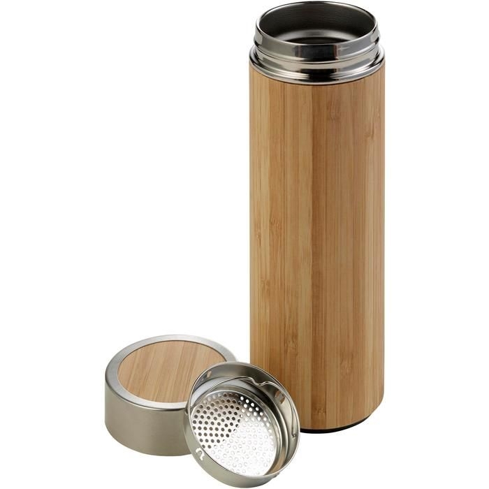 GI8858-11Doppelwandiger Isolierbecher aus Edelstahl Yara_ brown