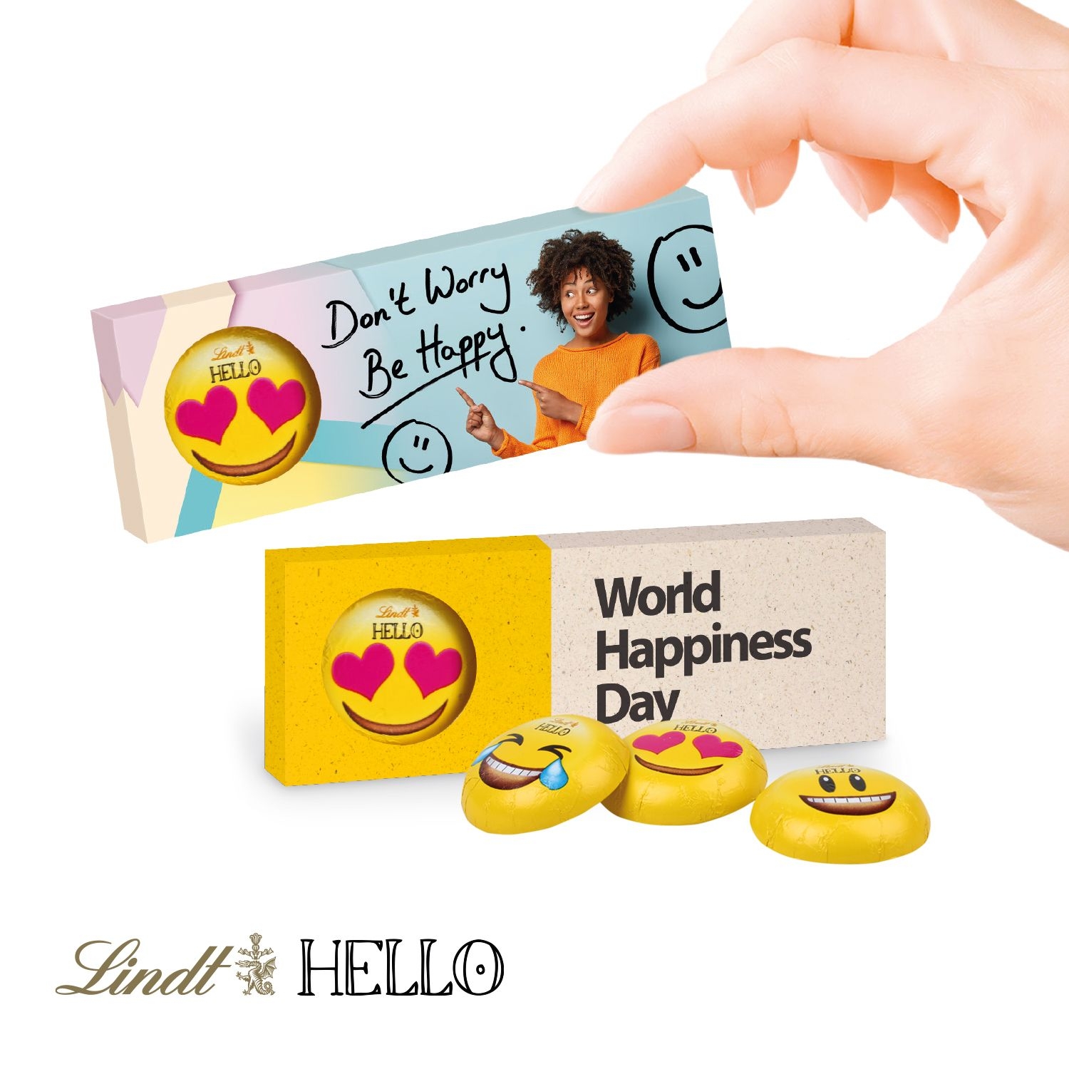CD91427-01HELLO Mini Emoti_ 3er_ Lindt Hello Emoti