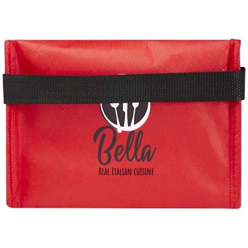 PF130082-2Spectrum Kuehltasche aus recyceltem GRS Non Woven fuer 6 Dosen 4 L_ rot