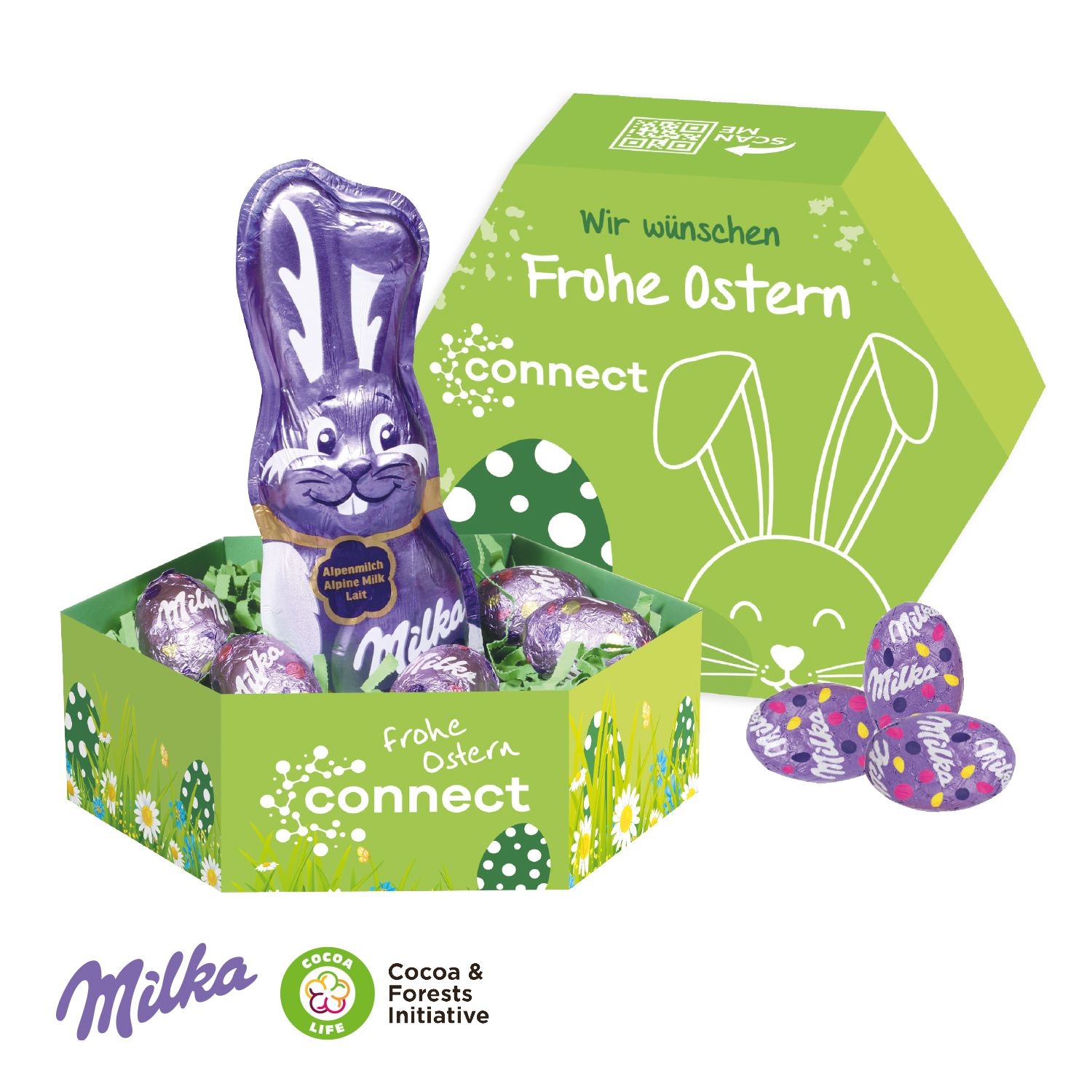 CD94695-01Grosses Osternest mit Schokolade von Milka_ Milka Schokomischung