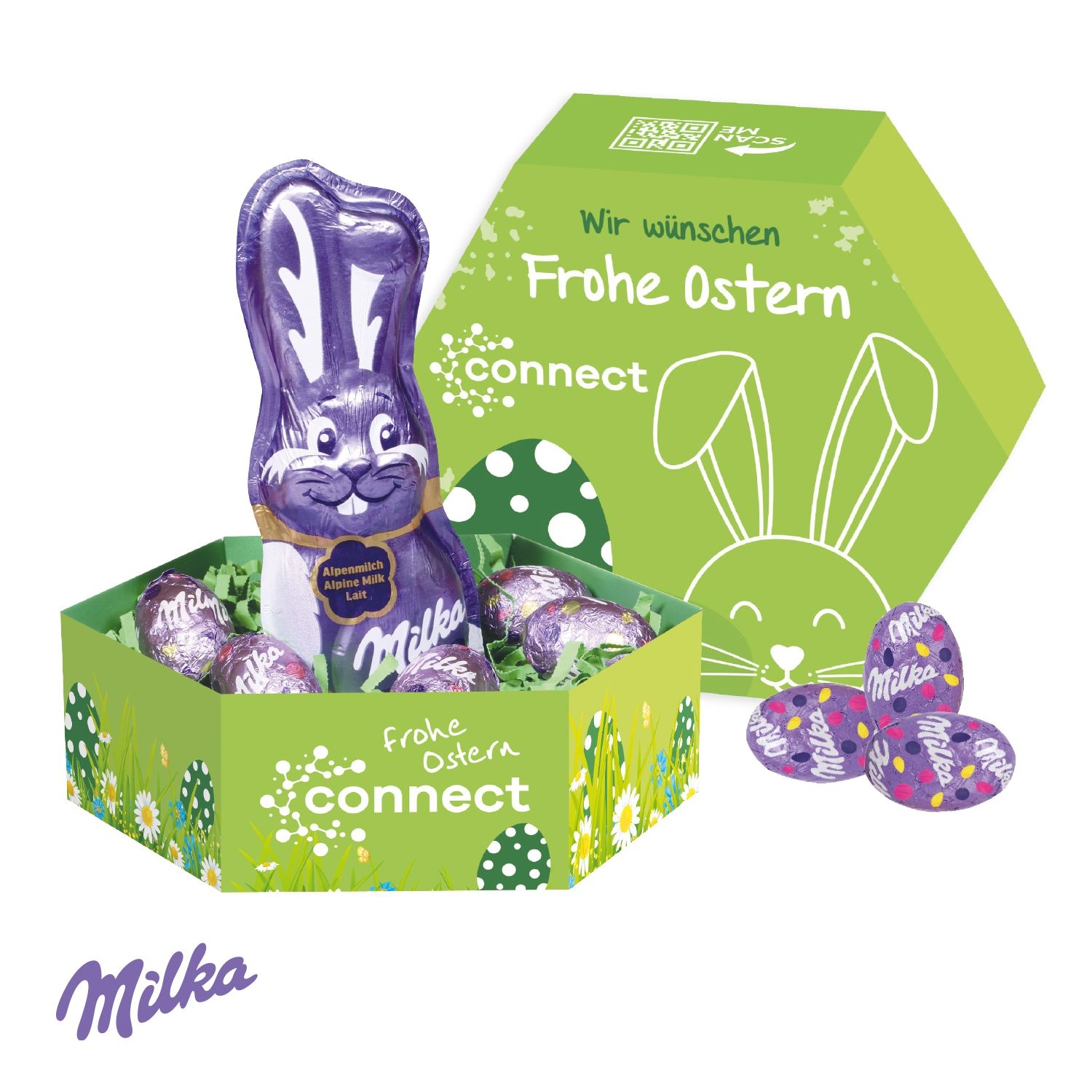 CD94695-01Grosses Osternest mit Schokolade von Milka_ Milka Schokomischung