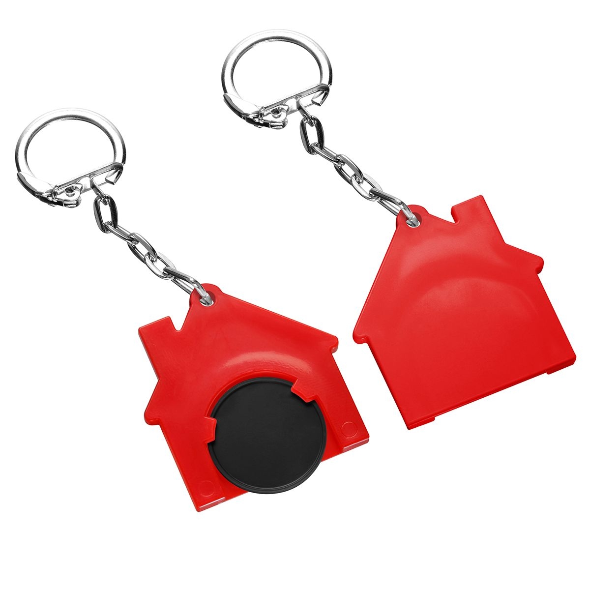 HE7516K-6-1Chiphalter mit 1€-Chip _Haus_ schwarz_ rot