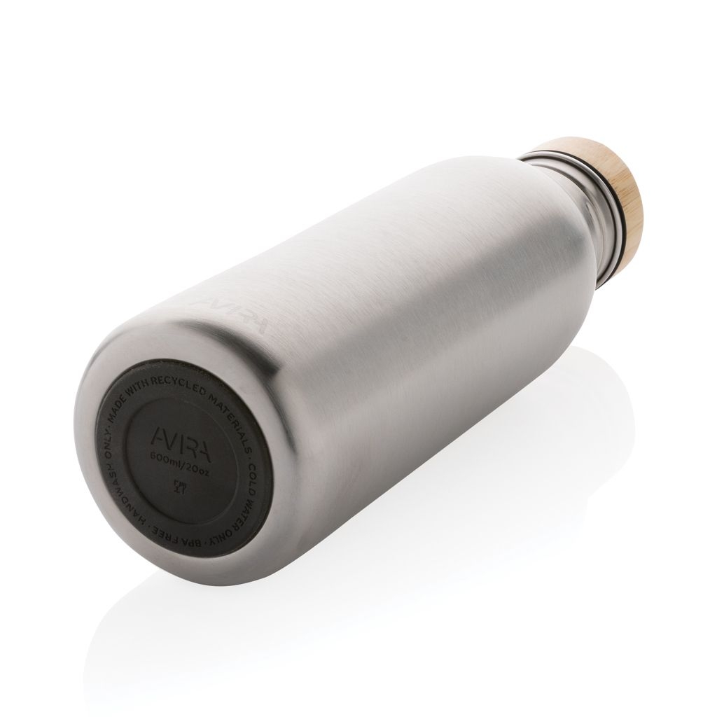 XDP438_06-2Avira Alcor 600ml Wasserflasche aus RCS rec. Stainless-Steel_ silber