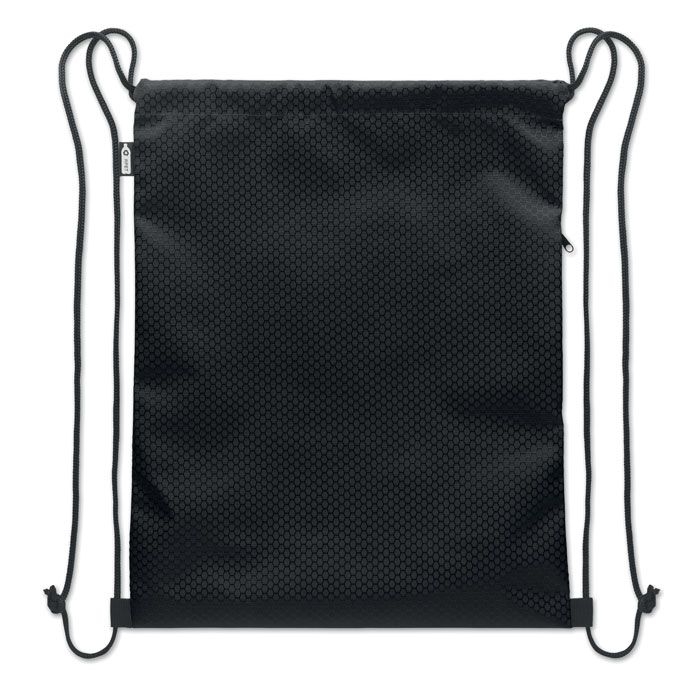 MO2920-03Daykit Beutel mit Kordelzug 420D RPET_ schwarz