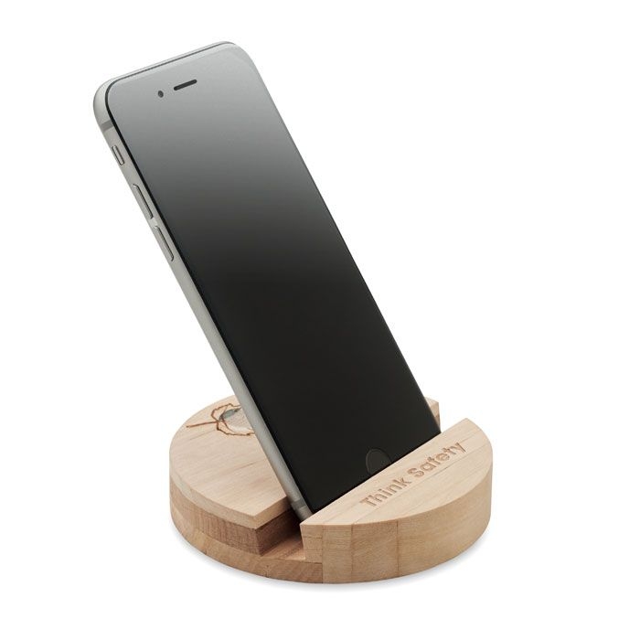 MO6691-40Grow Round Stand Smartphone Halter Birkenholz_ holz