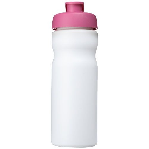 PF210685-9Baseline® Plus 650 ml Sportflasche mit Klappdeckel_ weiss_rosa