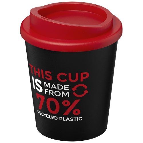 PF210454-2Americano® Espresso Eco 250 ml recycelter Isolierbecher _ schwarz_rot