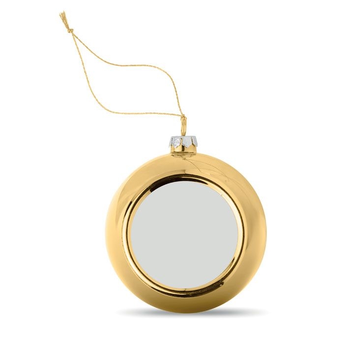 CX1466-98Happy Ball Weihnachtskugel Sublimation_ golden
