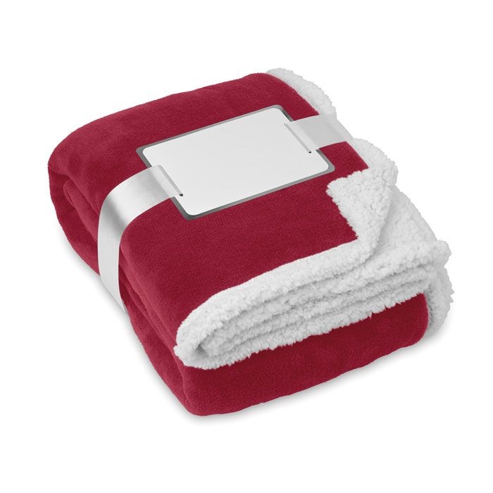 MO9089-02Zermatt Coral Fleece Decke_ bordeaux