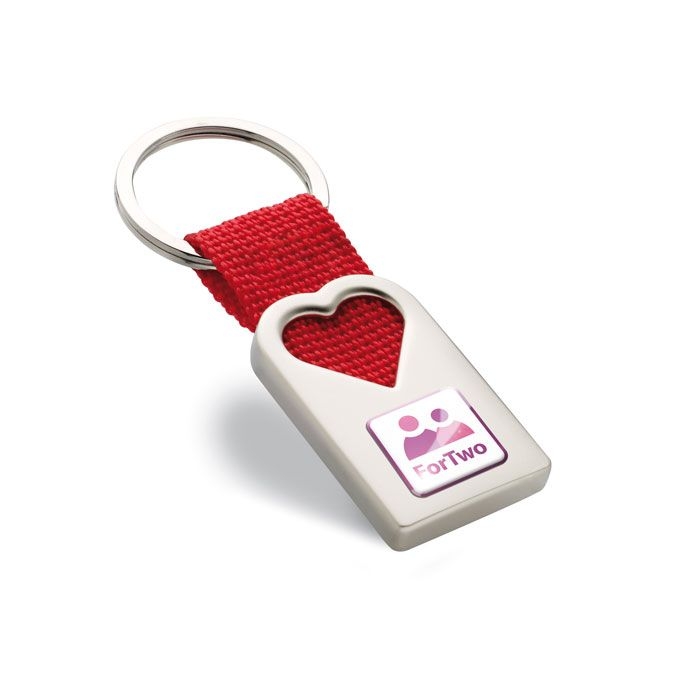 MO7155-05Bonheur Schluesselanhaenger Herz_ rot