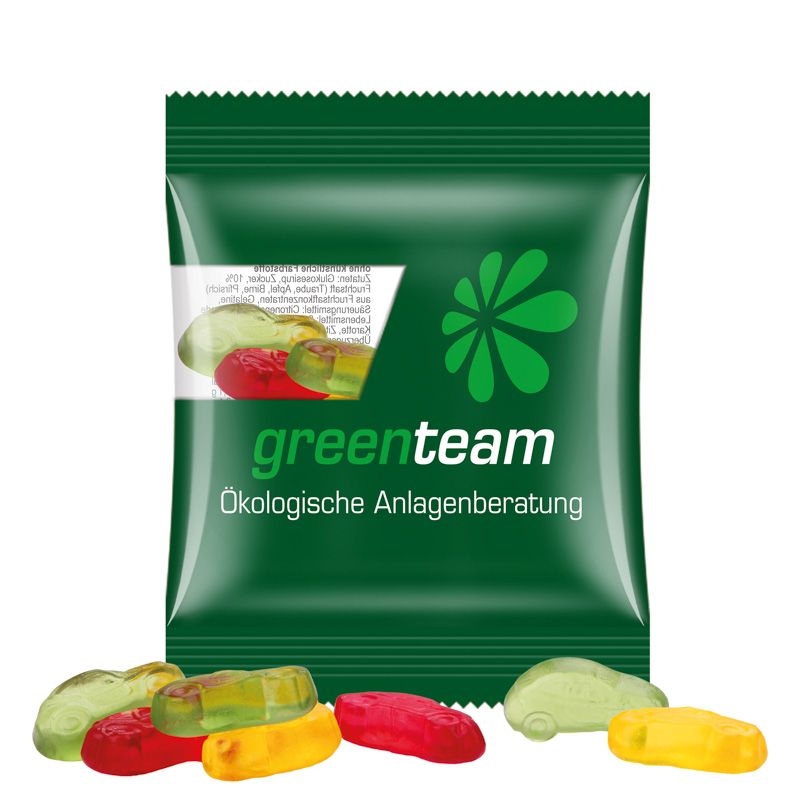 JG15061-8Minituete 10g_ Fruchtgummi Standardformen_ Auto_ transparente Folie