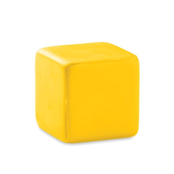 MO7659-08Squarax Anti-Stress-Wuerfel_ gelb
