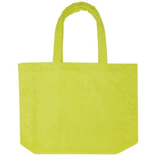 PF120752-4Siam GRS-recycelte Strandtragetasche aus Frottee 13 L_ limone