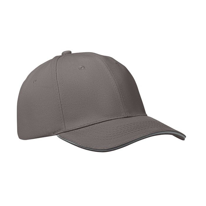 MO1464-44Buffalo Baseball cap 6 panels 260g_m²_ dunkelgrau_grau