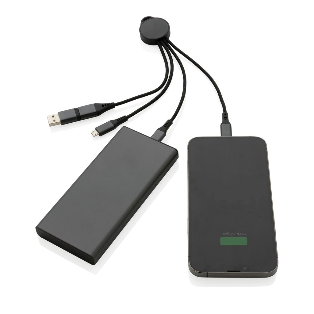 XDP302.67-2Terra 6-in-1-Ladekabel aus RCS recyceltem Aluminium_ grau