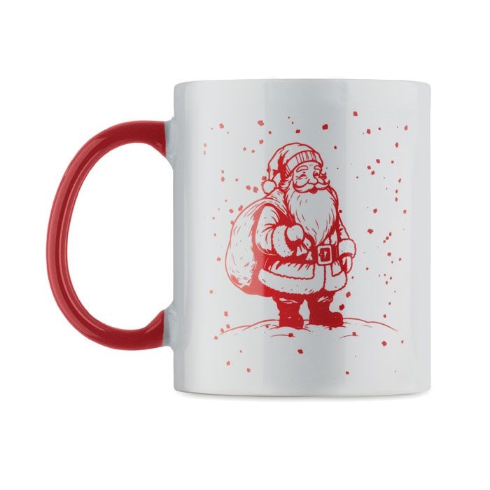 CX1571-35Festimug Keramikbecher 300ml_ weiss_rot