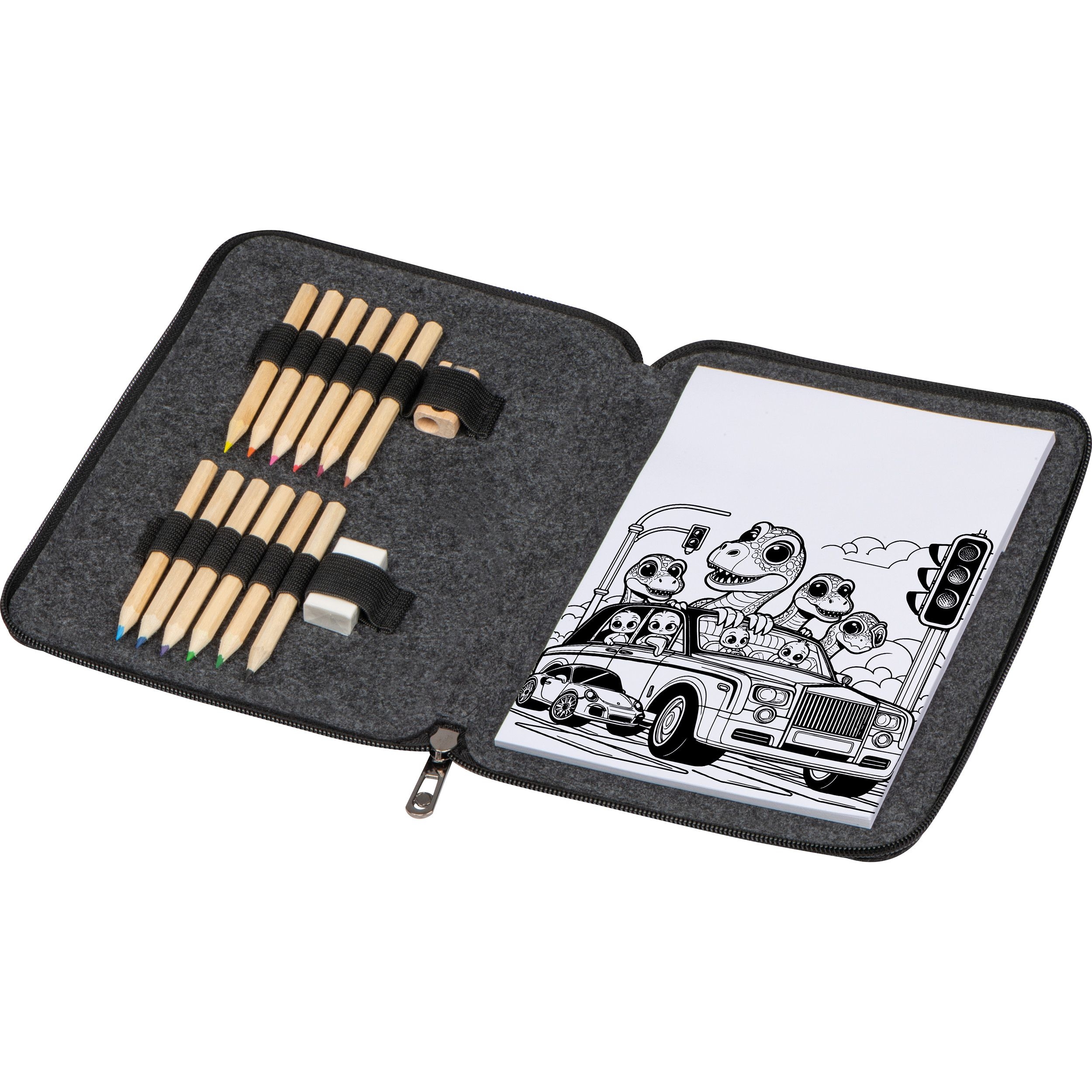 MA24378-77Malset in Filzetui FRITZ_ anthrazit