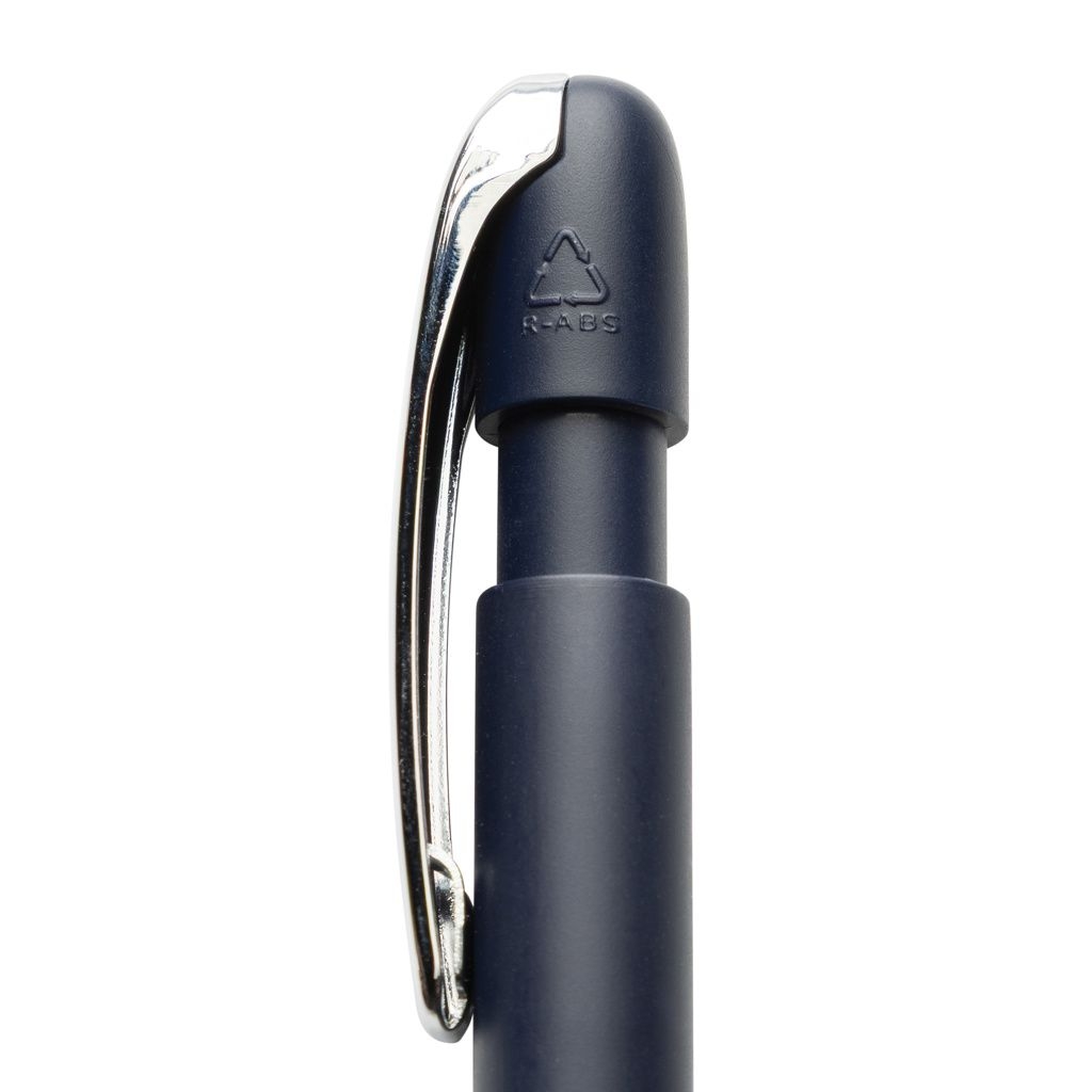 XDP611.39-25Glide GRS-zertifizierter rABS Stift mit Metallclip_ navy blau