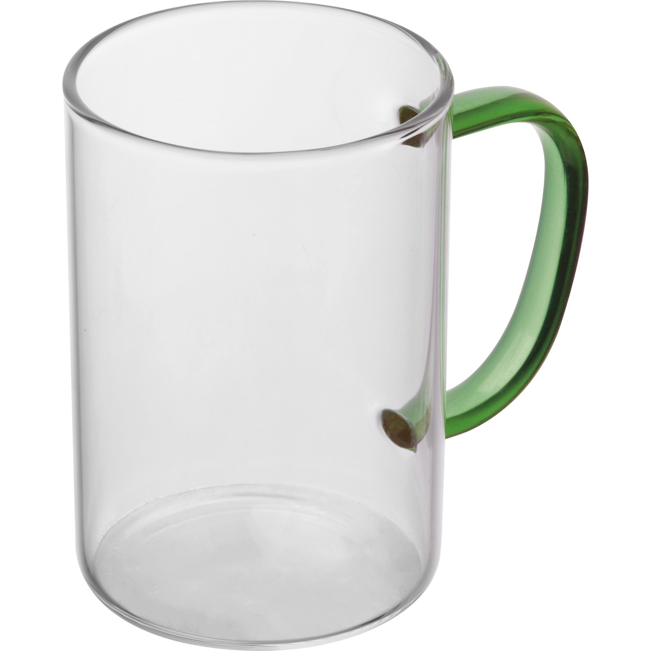 MA82340-09Glastasse mit farbigem Henkel_ 250ml EDDA_ gruen