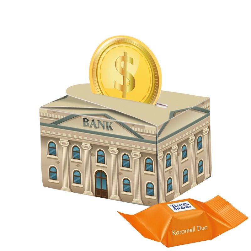 JG10233-2Geschenkbox Mini rund Ritter SPORT_ Ritter Sport Schokowuerfel_ Karamell Dou