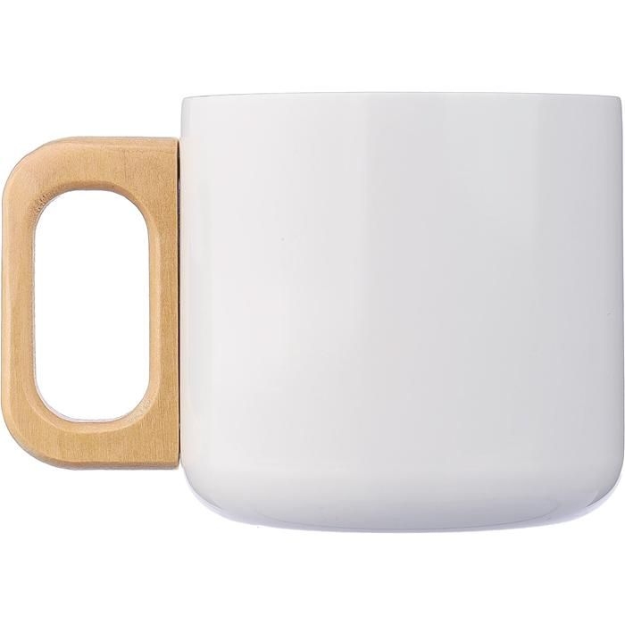 GI1172207-02Doppelwandiger Becher aus recyceltem Edelstahl 400 ml Dwight_ weiss