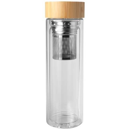 PF100810-1Bailey 400 ml Flasche aus Borosilikatglas mit Infuser und Bambusdeckel_ transparent klar