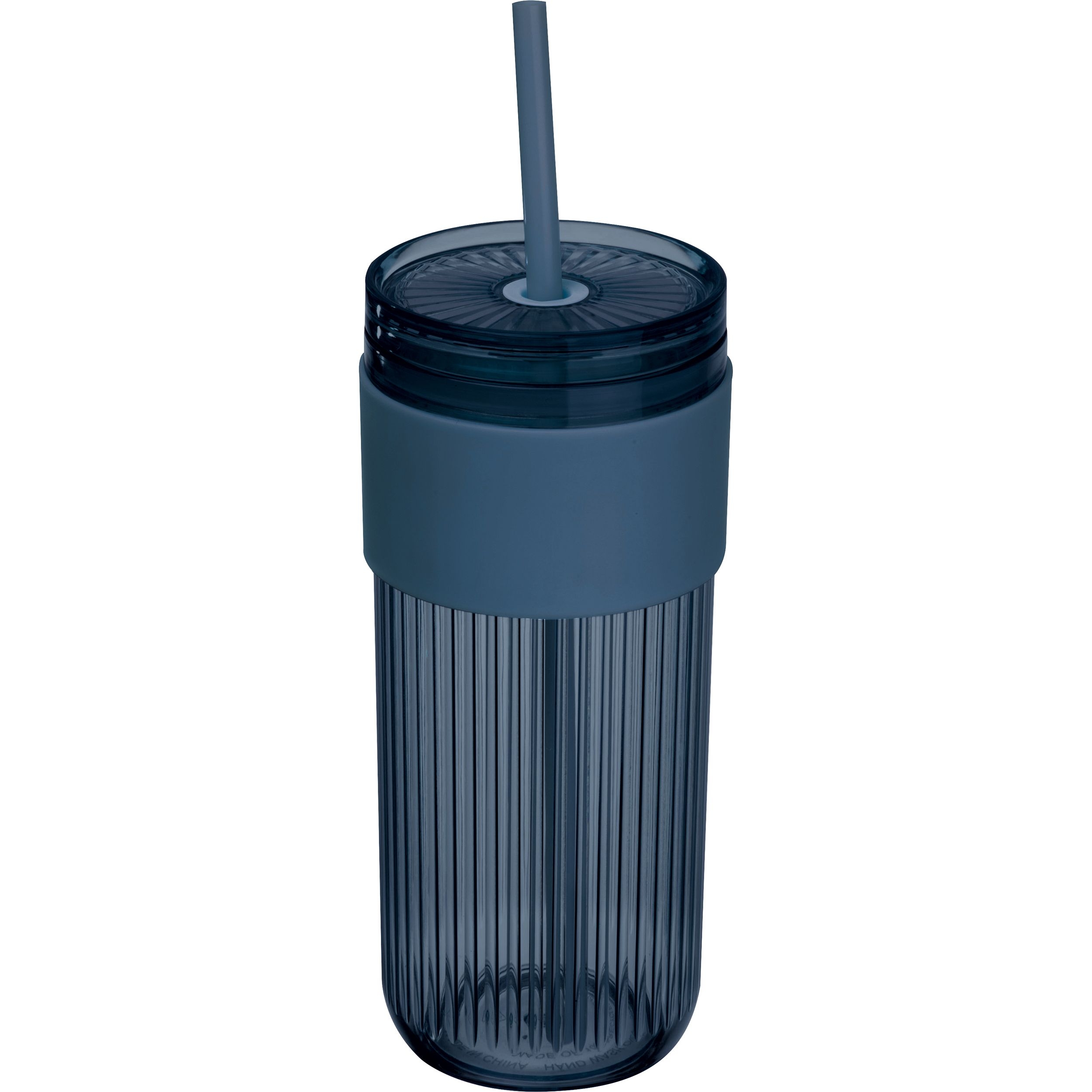 MA85529-44Becher mit Trinkhalm_ 660ml SOLEDAD_ dunkelblau