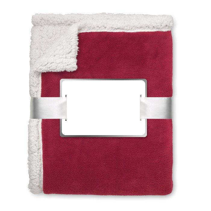 MO9089-02Zermatt Coral Fleece Decke_ bordeaux