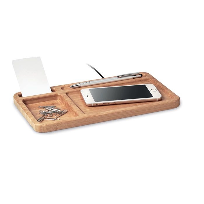 MO9391-40Cleandesk Organizer mit induktiver Ladest_ holz