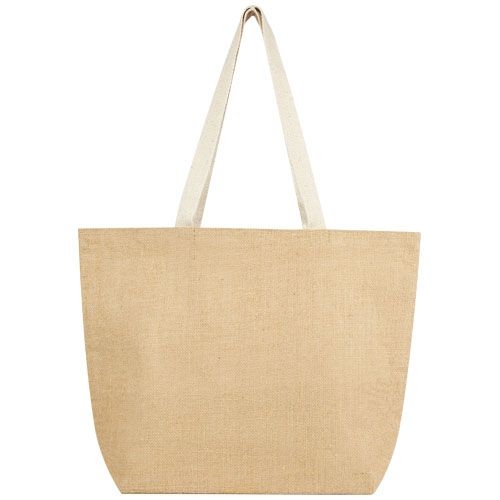 PF120674-1Juta 300 g_m² Jute Tragetasche 12 L_ natur_weiss