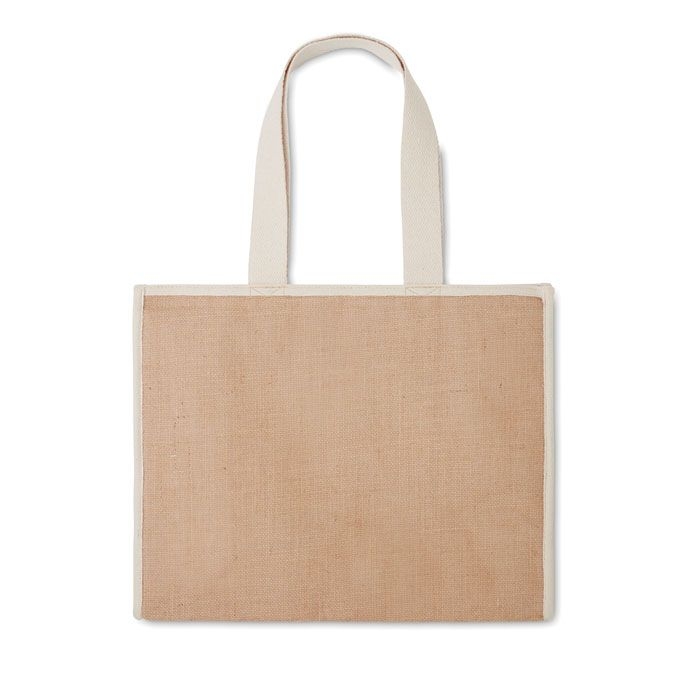 MO6160-13Campo De Geli Jute-Canvas Shopping Tasche_ beige
