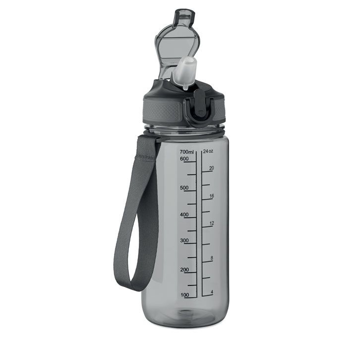 MO2792-27Enkel Sport-Trinkflasche 700ml_ transparent grau