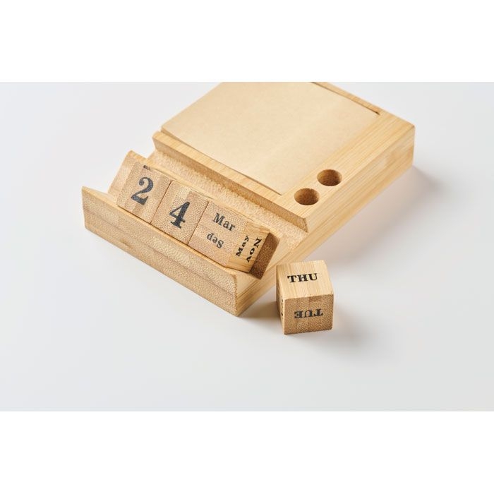 MO2250-40Bootop Tischkalender Bambus_ holz