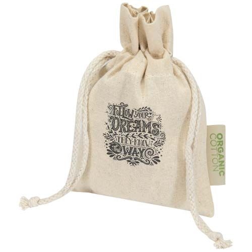 PF120796-1Odisha 140 g_m² OCS Bio-Geschenktasche – 15 × 10 cm _ natur