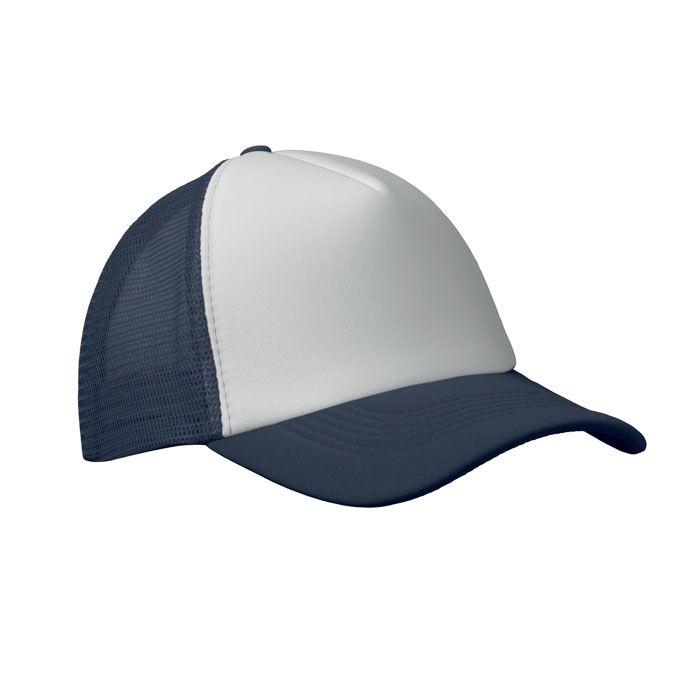 MO2269-54Bubble Trucker cap 5 panels_ weiss_dunkelblau