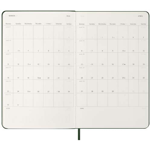 PF107754-4Moleskine Hardcover 12 Monate Wochenkalender L_ myrtengruen