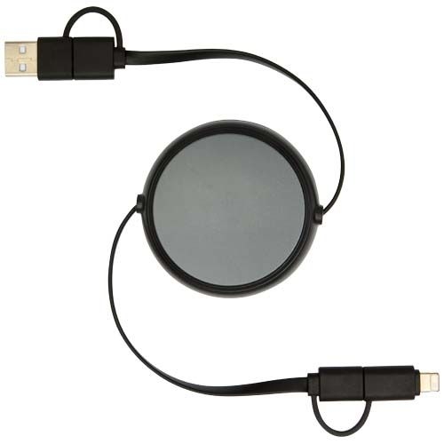 PF124420-4Alasia 100 cm 5-in-1 Kabel aus recyceltem Kunststoff und Aluminium_ einziehbar_ fuer Datenuebertragung