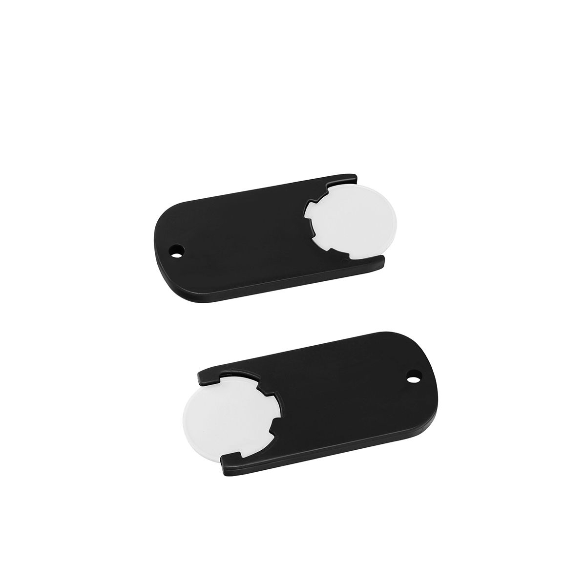 HE7439-0-6Chiphalter mit 1€-Chip _Alpha_ weiss_ schwarz