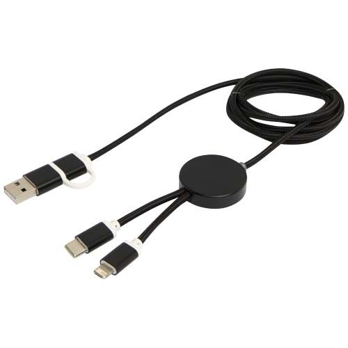 PF124425-4Alasia 150 cm 5-in-1 Kabel aus recyceltem Kunststoff fuer Datenuebertragung und 27W Schnellladung_ sch