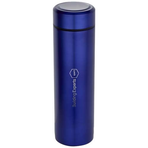 PF100826-3Taylor 450 ml Doppelwand Isolierflasche aus Edelstahl mit Teesieb_ blau