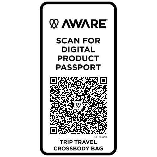 PF120764-3Trip Aware™ Recycelte Reisetasche mit Schultergurt 1 L _ schwarz