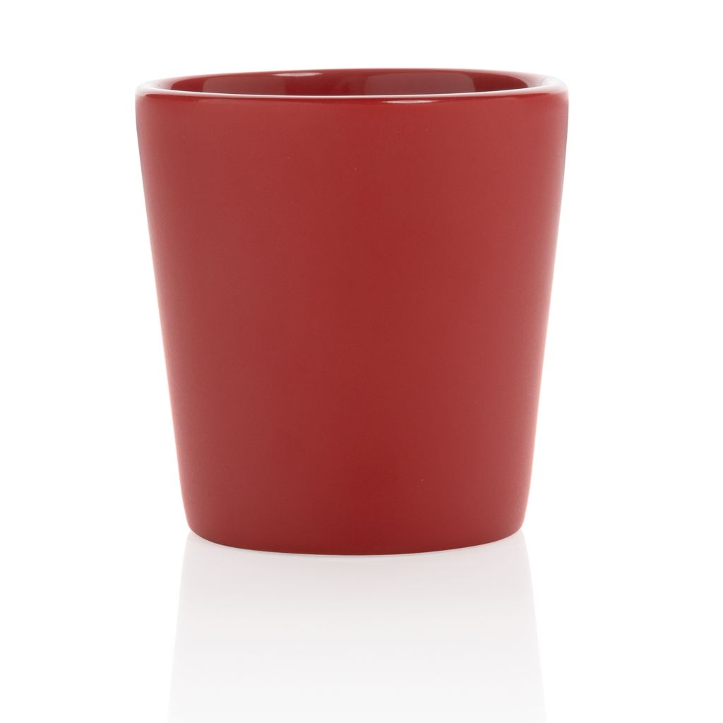 XDP434.05-4Moderne Keramik Kaffeetasse_ 300ml_ rot